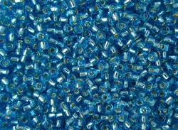 Rokajlové korálky - Round 11/0 : Silver-Lined Aquamarine TR-11-23
